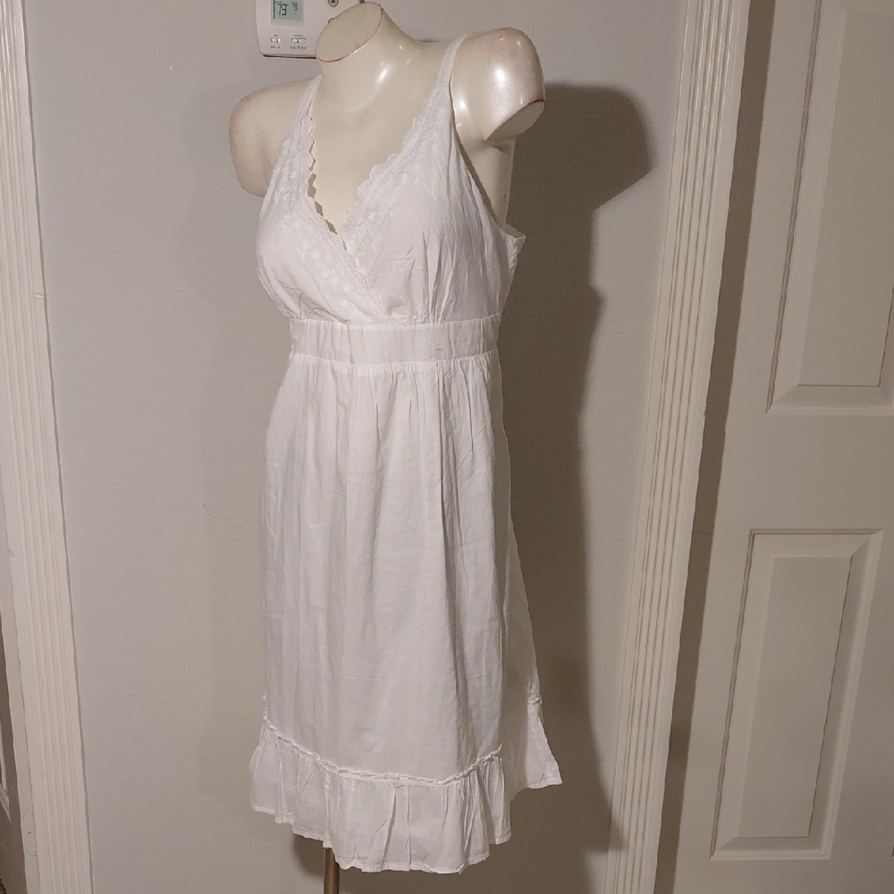Faded Glory White Cotton Dress